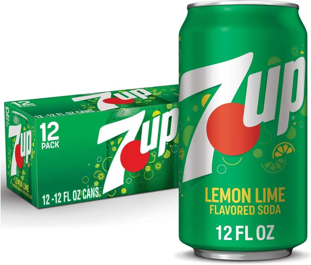 7Up Caffeine-Free Lemon Lime Flavored Soda Cans (12 fl oz x 12 ct)