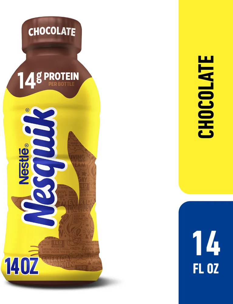 Nesquik Low Fat Chocolate Milk RTD Bottle (14 fl oz)