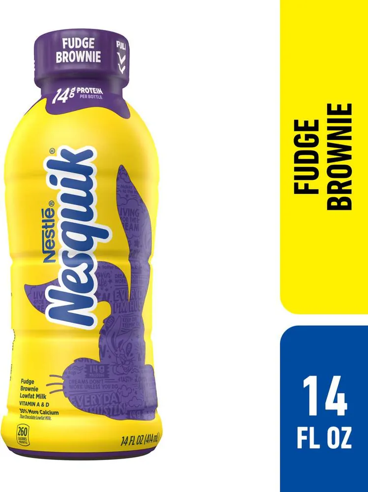 Nesquik Low Fat Fudge Brownie Milk Bottle (14 fl oz)