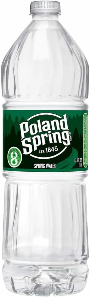 Poland Spring 100% Natural Spring Water Plastic Bottle (1 L)
