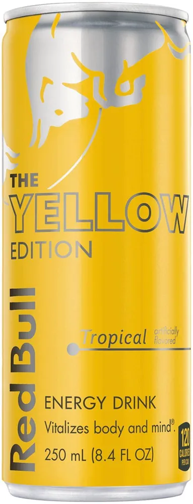 Red Bull Caffeine 80 mg The Yellow Edition Tropical Energy Drink Can (8.4 fl oz)