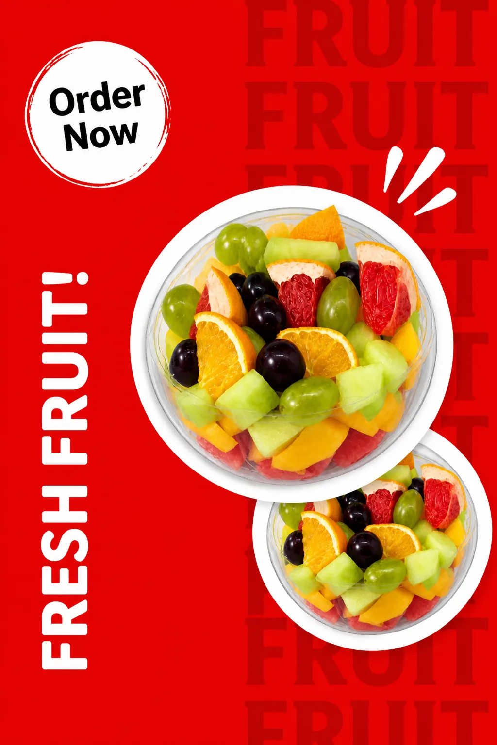Fresh Fruit Bowl, available to order at Crimson Deli
