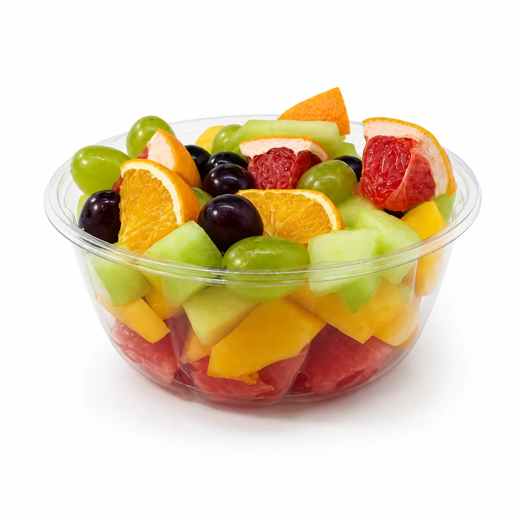 A fresh fruit bowl packed for pickup