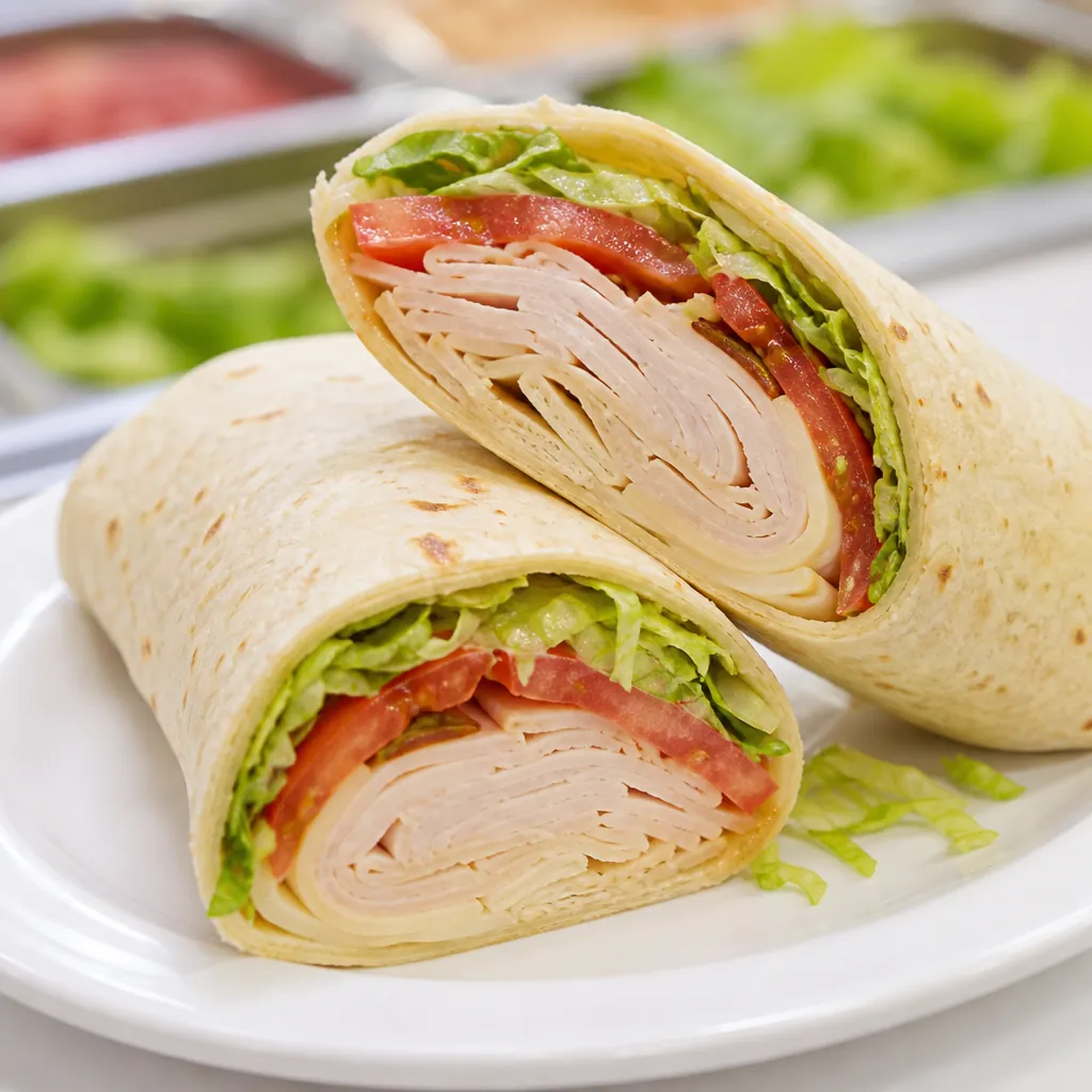 Turkey wrap made at Crimson Deli